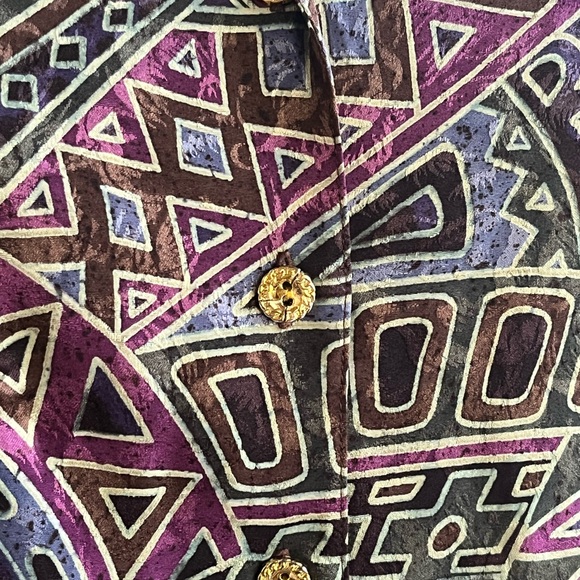 Vintage Abstract Button Up - Picture 2 of 4